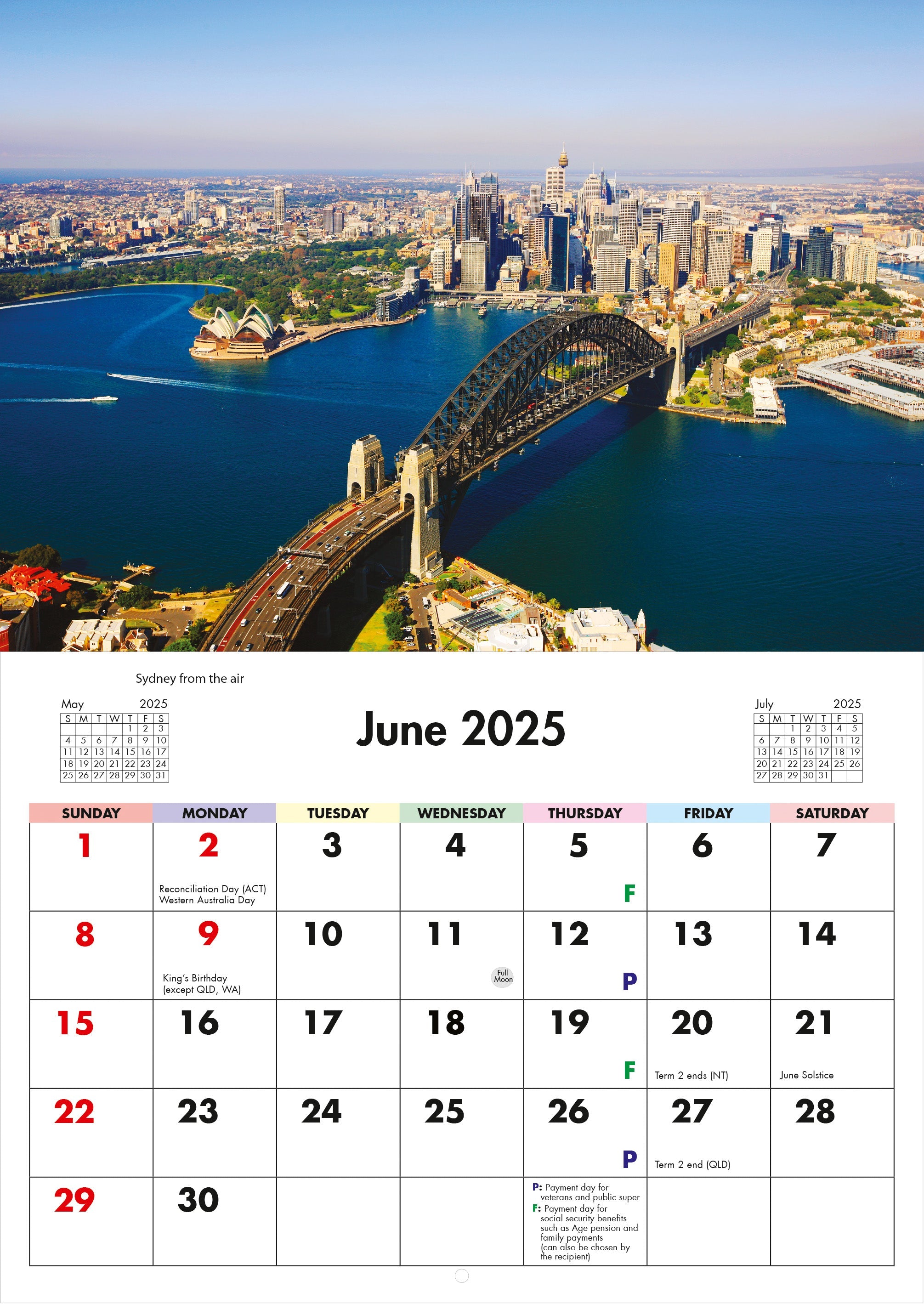 2025 Sydney In Focus - Horizontal Wall Calendar