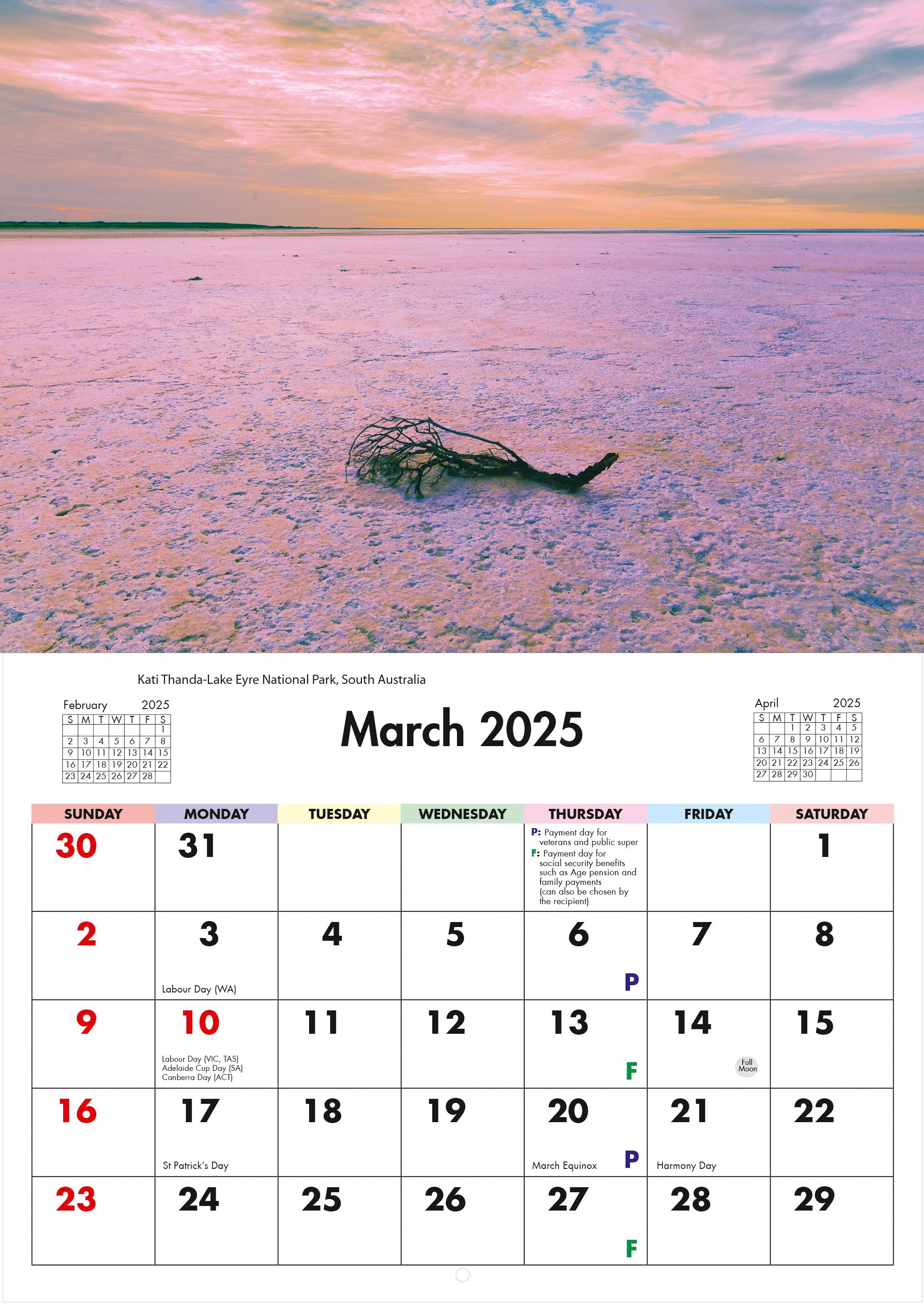 2025 National Parks Of Australia - Horizontal Wall Calendar