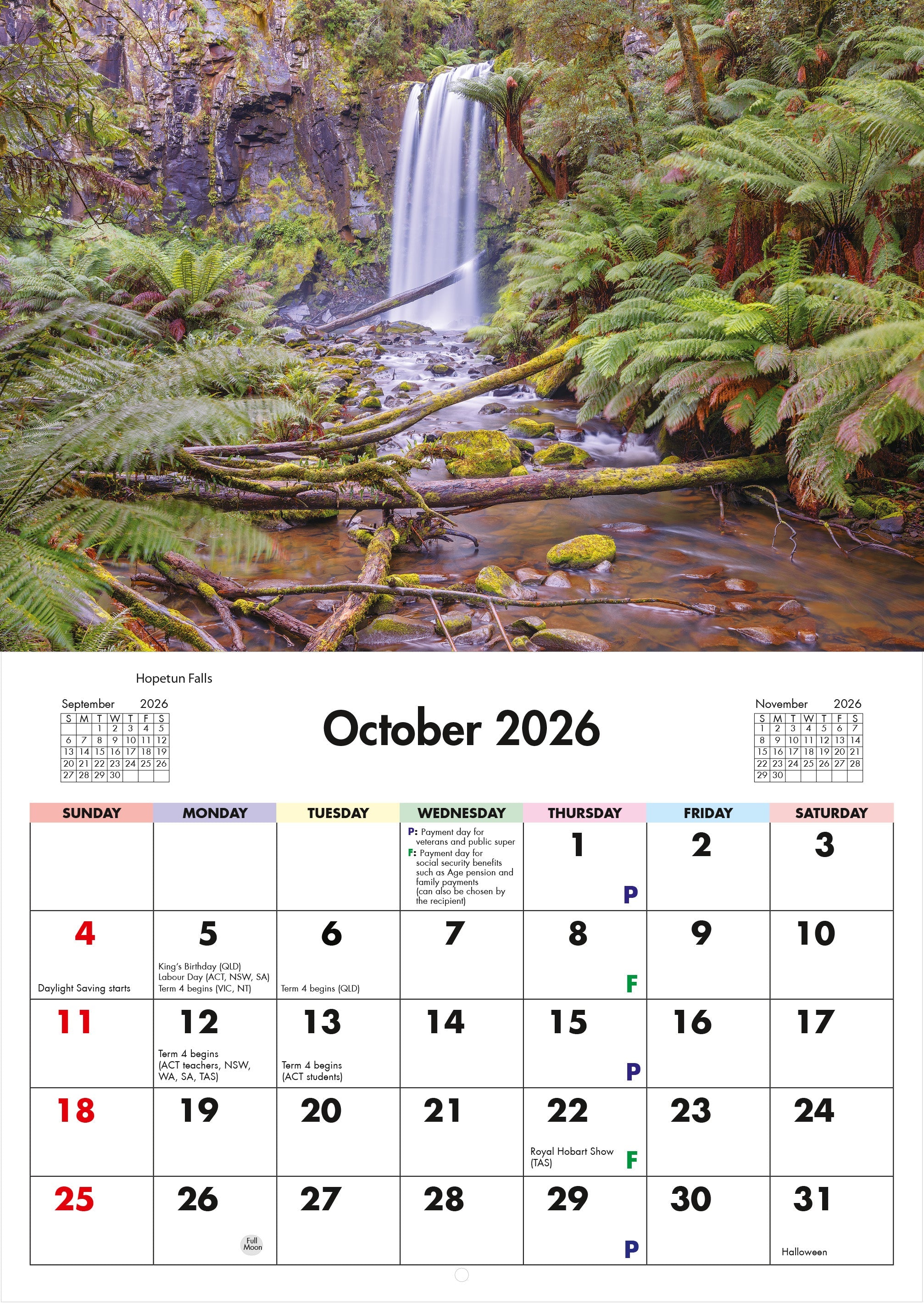 2026 Picturesque Victoria - Horizontal Wall Calendar