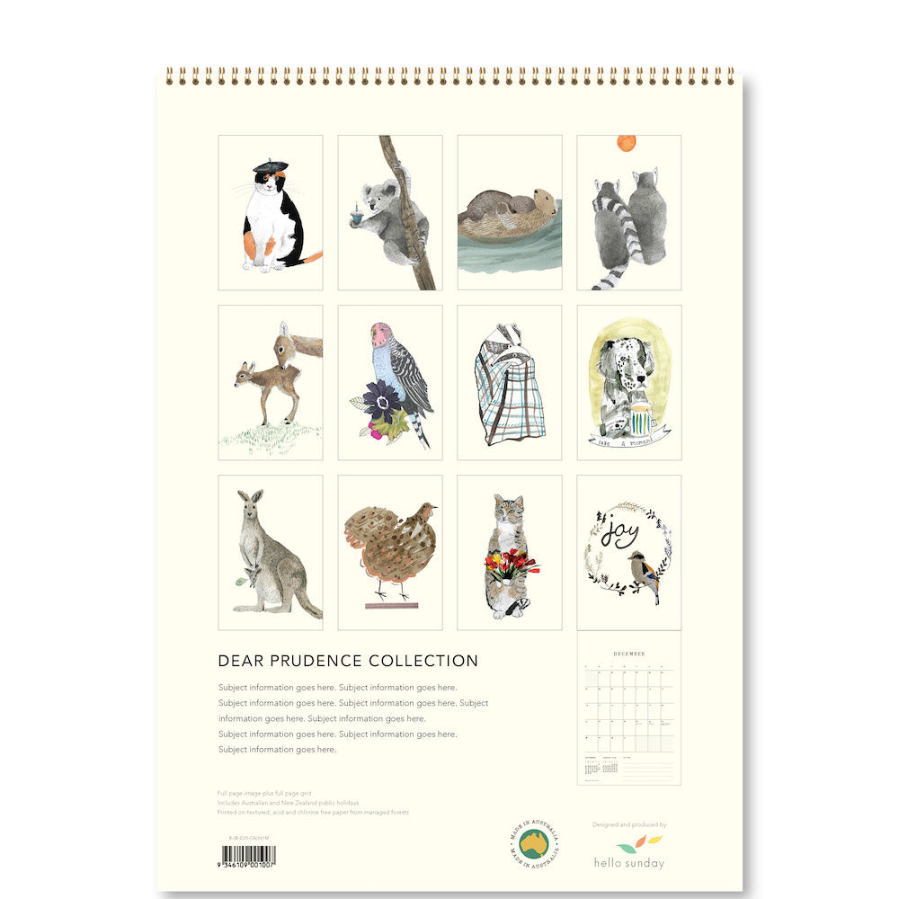 2025 Dear Prudence Collection - Deluxe Wall Calendar
