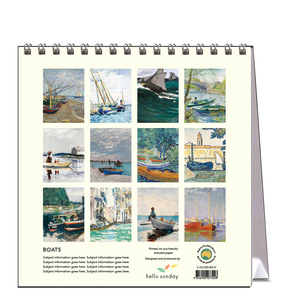 2025 Boats - Desk Easel Calendar