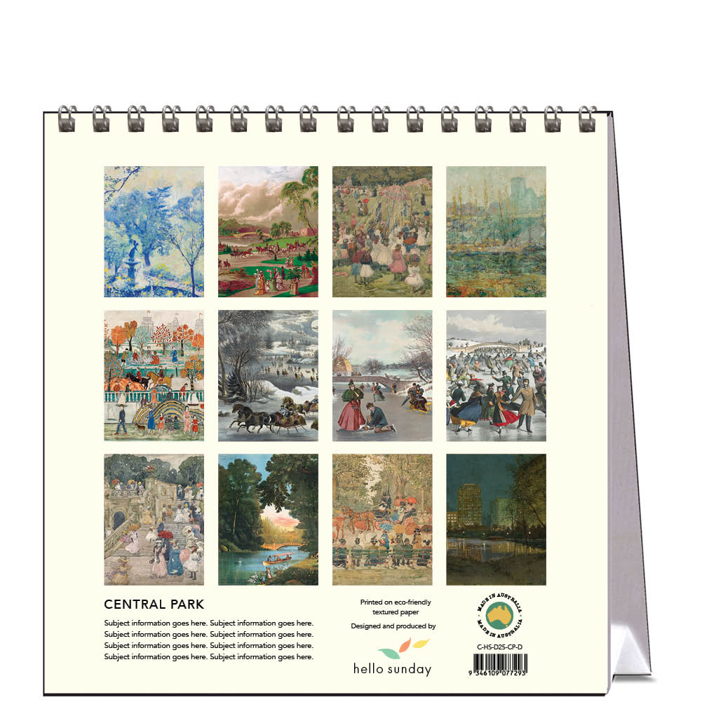 2025 Central Park - Desk Easel Calendar