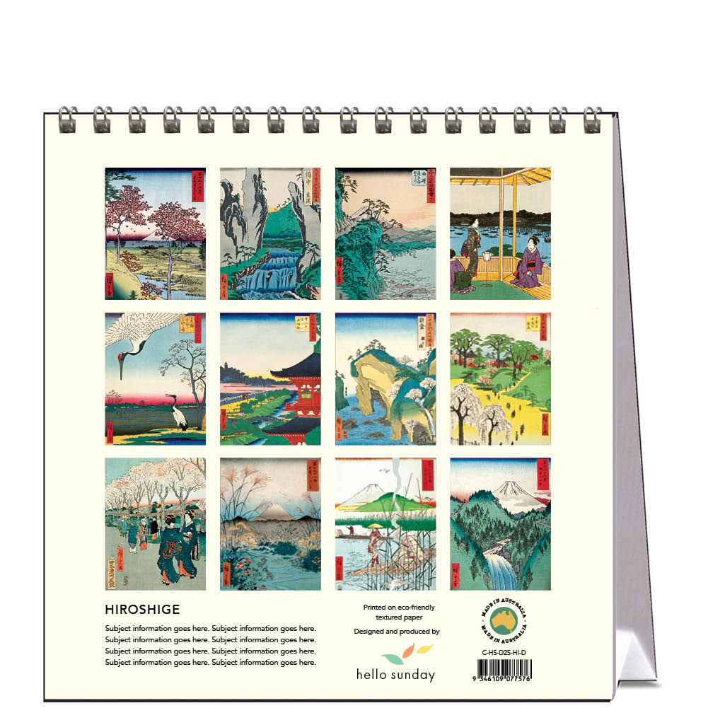 2025 Hiroshige - Desk Easel Calendar