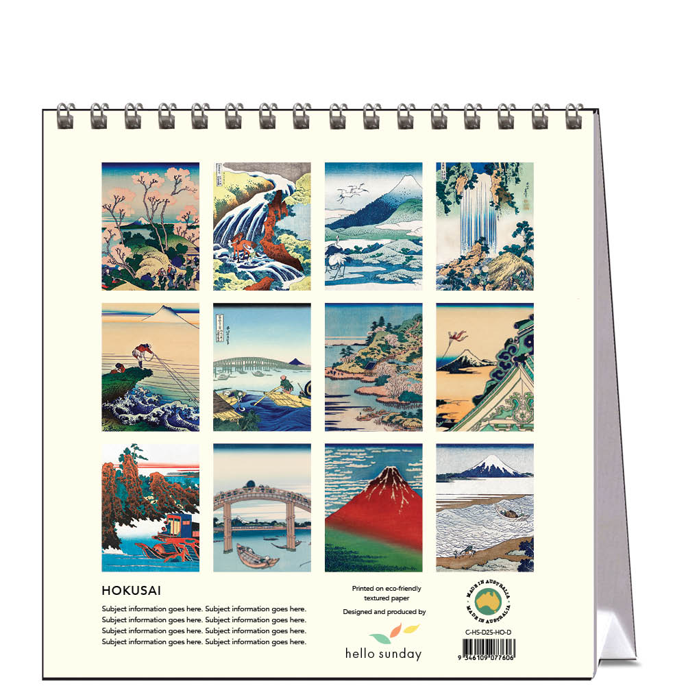 2025 Hokusai - Desk Easel Calendar