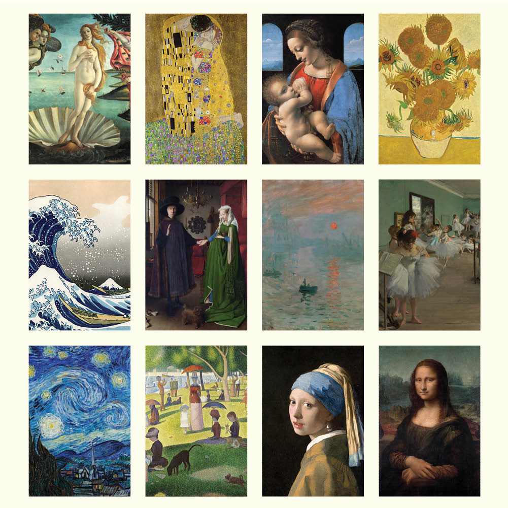 2025 Iconic Paintings - Desk Easel Calendar