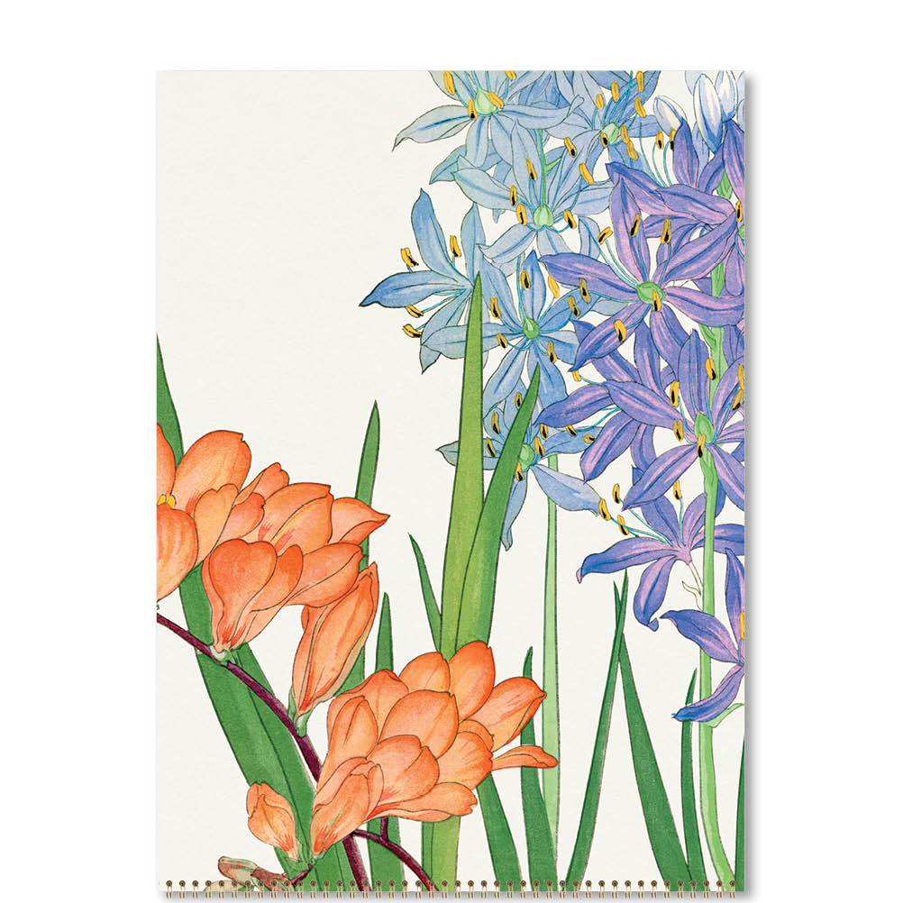 2025 Japanese Flowers - Deluxe Wall Calendar