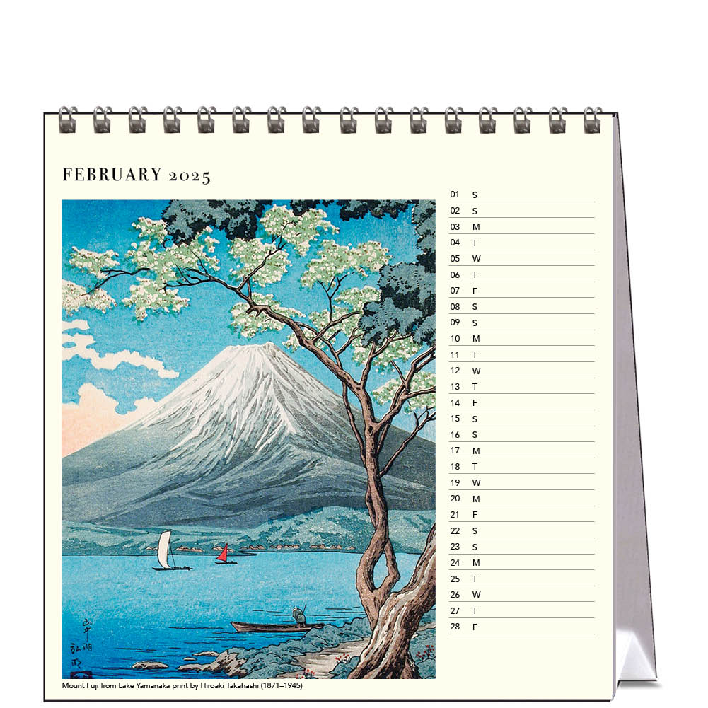 2025 Japanese Woodblock Prints - Desk Easel Calendar