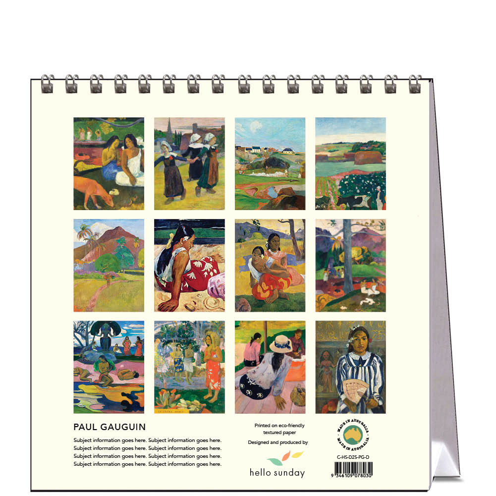 2025 Paul Gauguin - Desk Easel Calendar