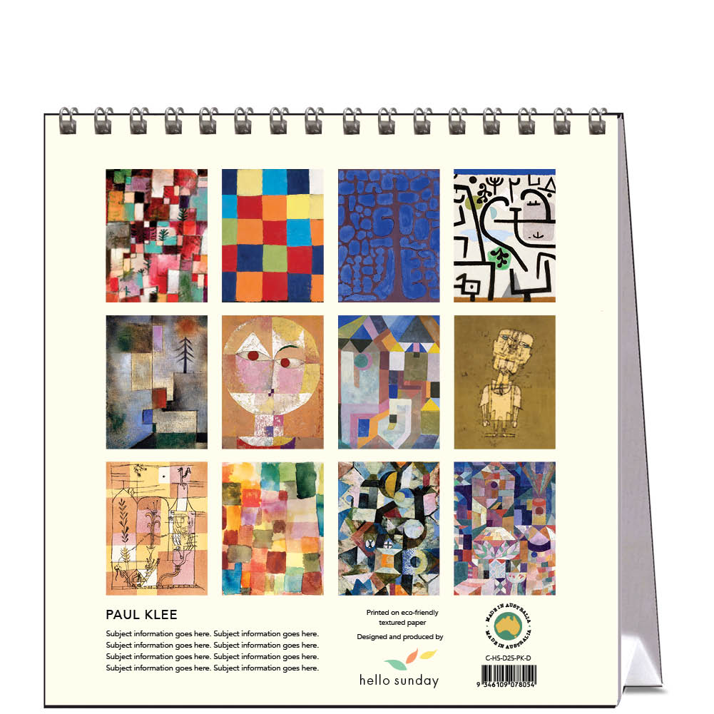 2025 Paul Klee - Desk Easel Calendar