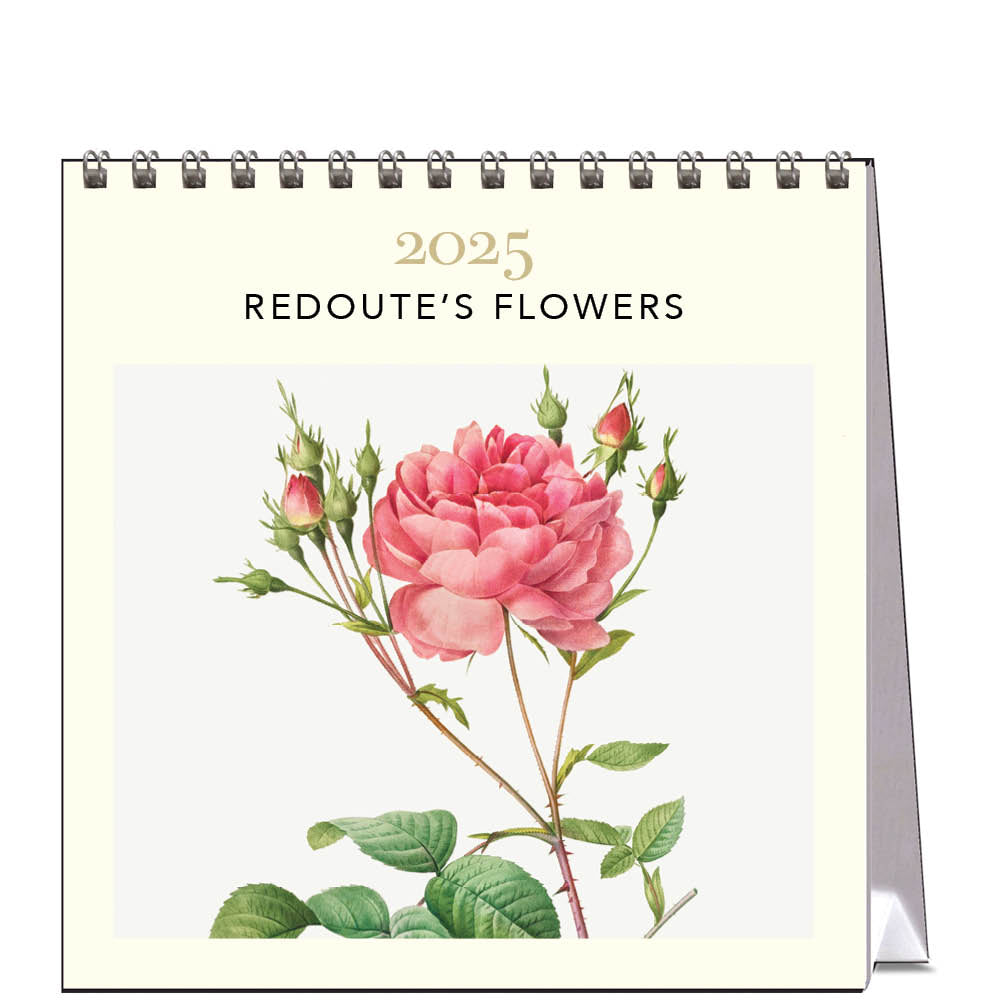 2025 Redoute's Flowers - Desk Easel Calendar