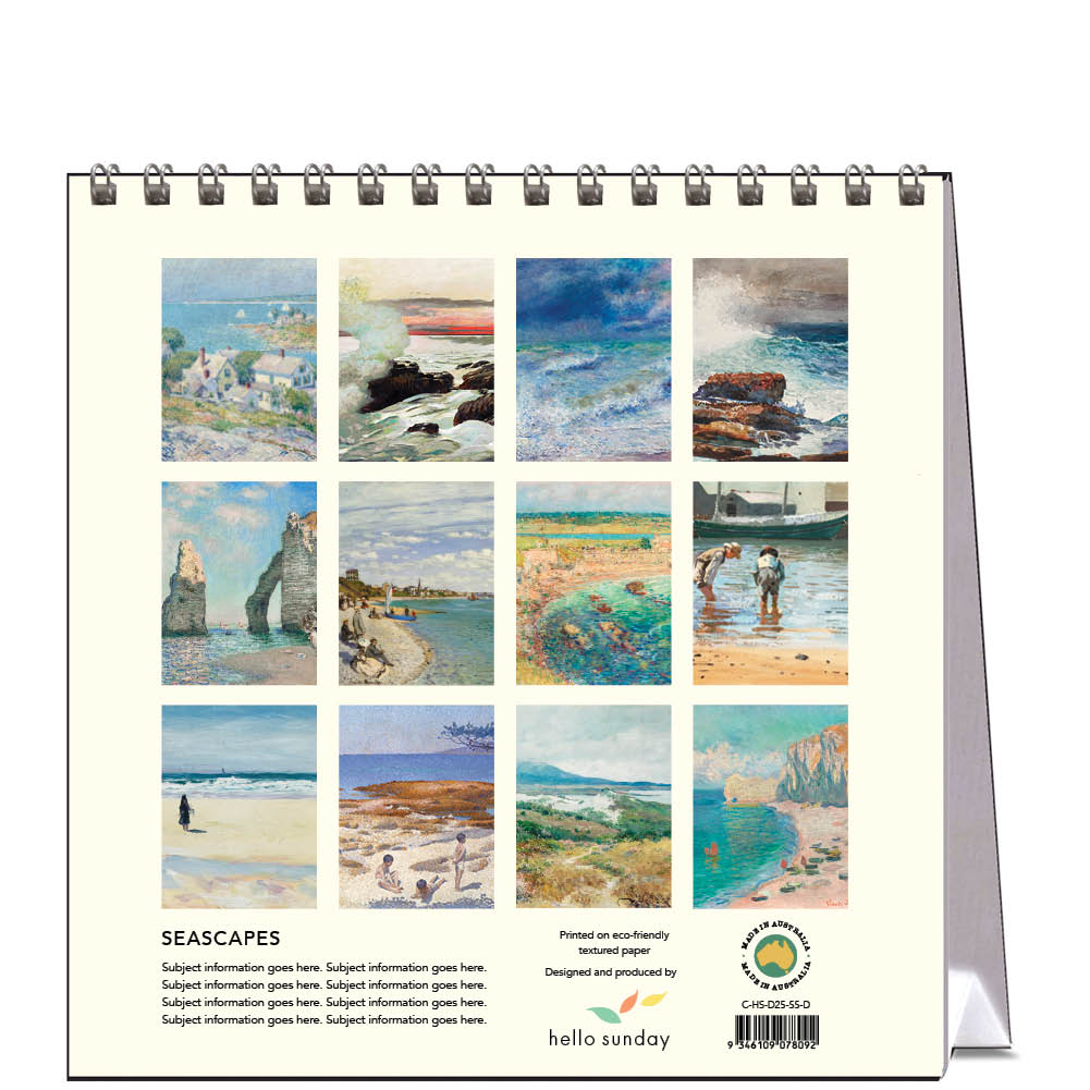 2025 Seascapes - Desk Easel Calendar