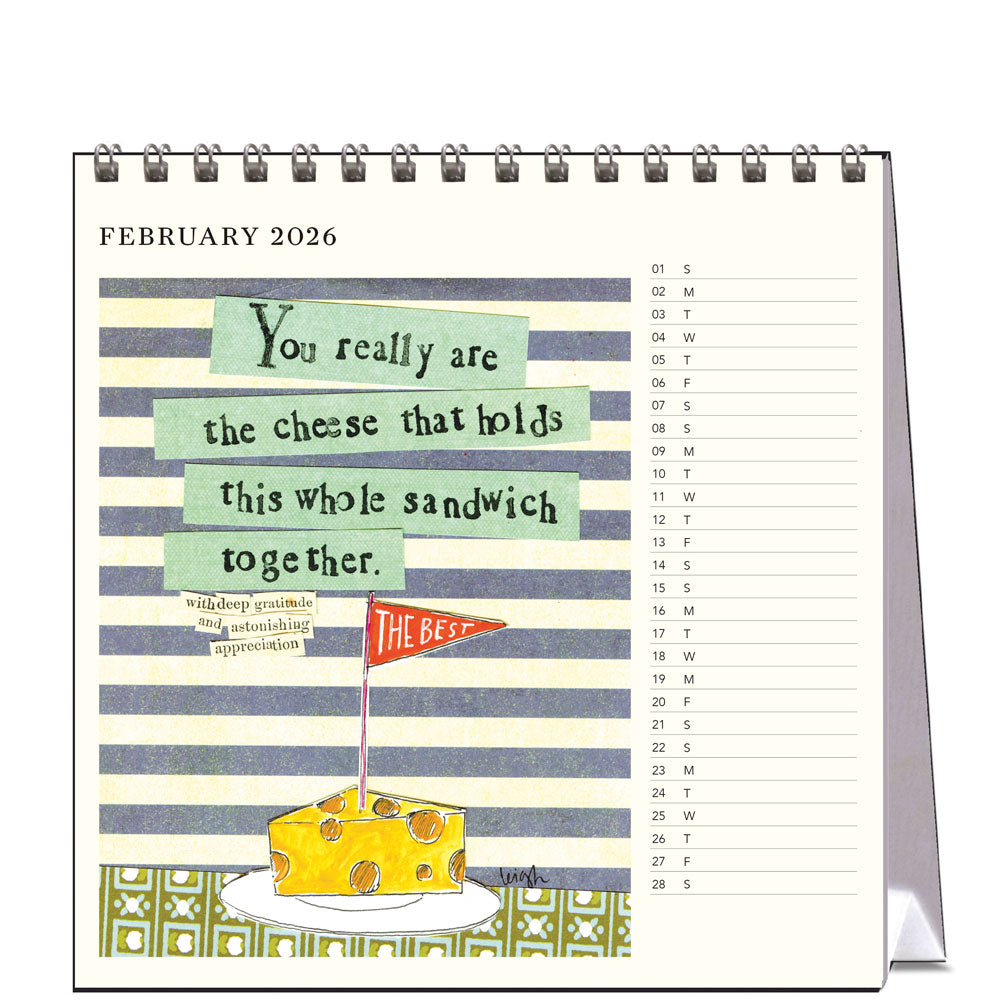 2026 Curly Girl - Desk Easel Calendar