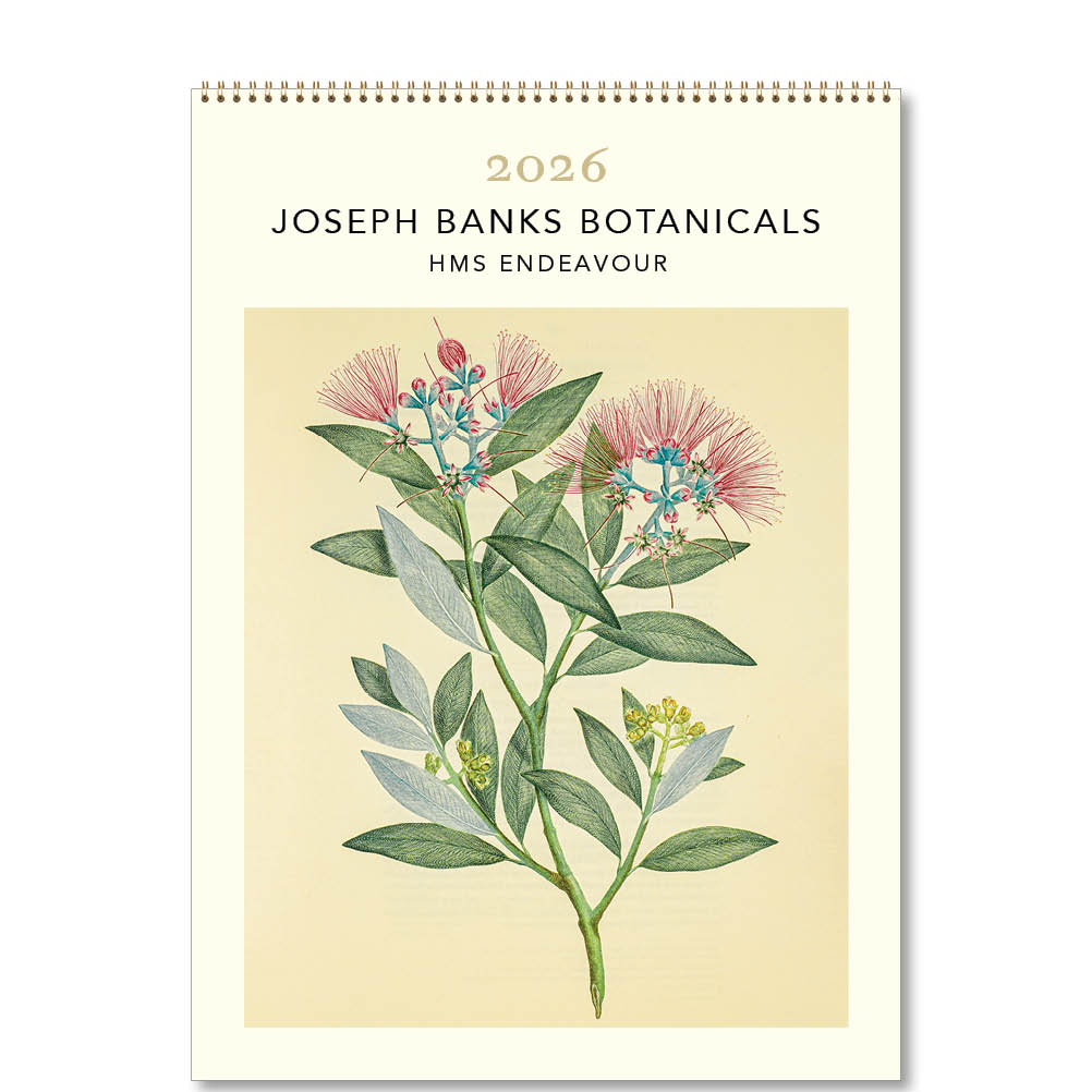 2026 Joseph Banks Botanicals - HMS Endeavour - Deluxe Wall Calendar