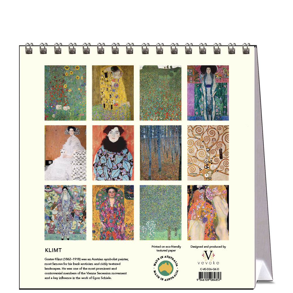 2026 Klimt - Desk Easel Calendar