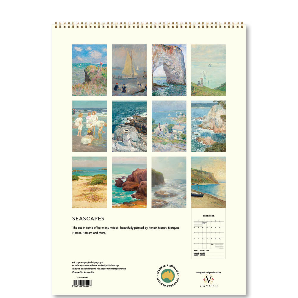 2026 Seascapes - Deluxe Wall Calendar
