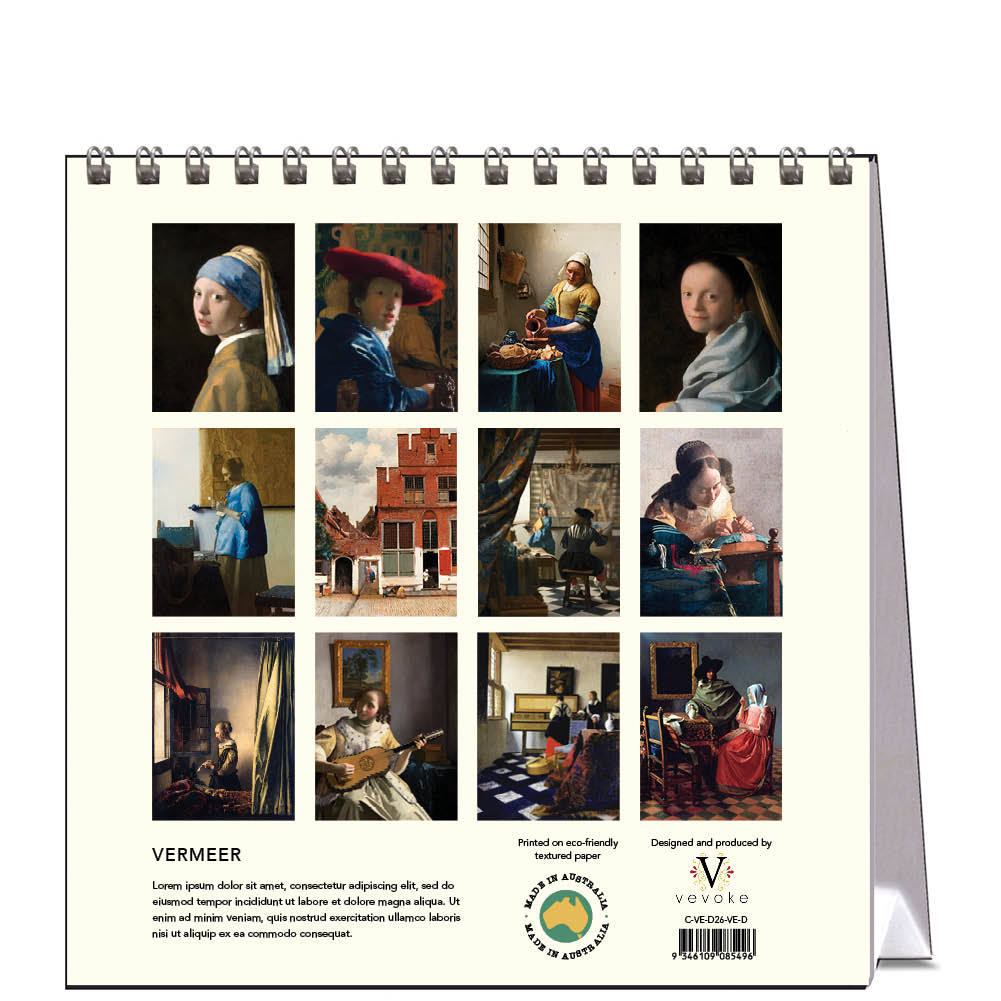 2026 Vermeer - Desk Easel Calendar