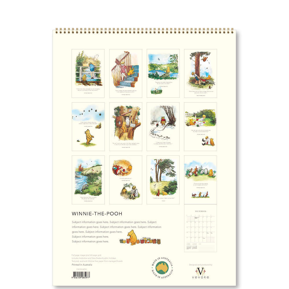 2026 Winnie the Pooh - Deluxe Wall Calendar