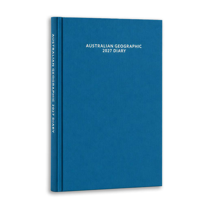 Australian Geographic Hardback Cloth Diary 2027 blue cover