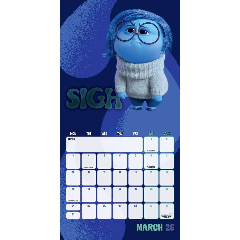 2025 Inside Out 2 Movie - Square Wall Calendar