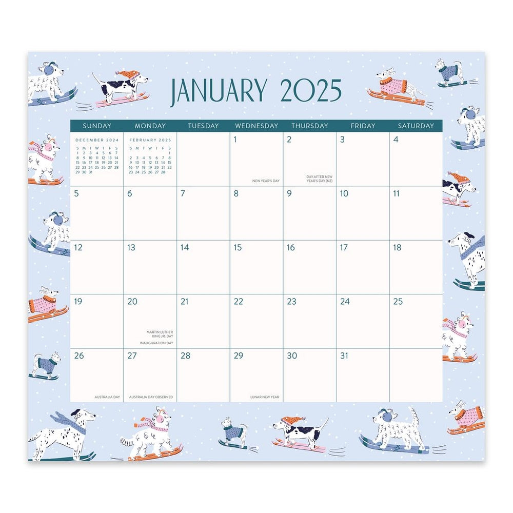 2025 Dog Days - Monthly Magnetic Pad Calendar