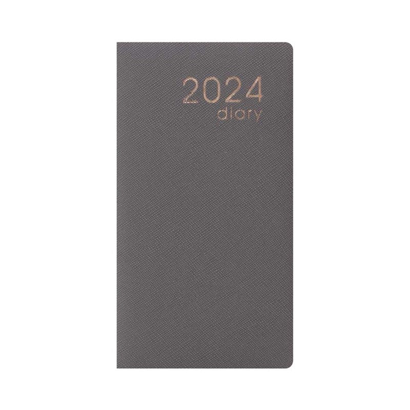 2024 Grey Fabric Slim - Weekly Diary/Planner