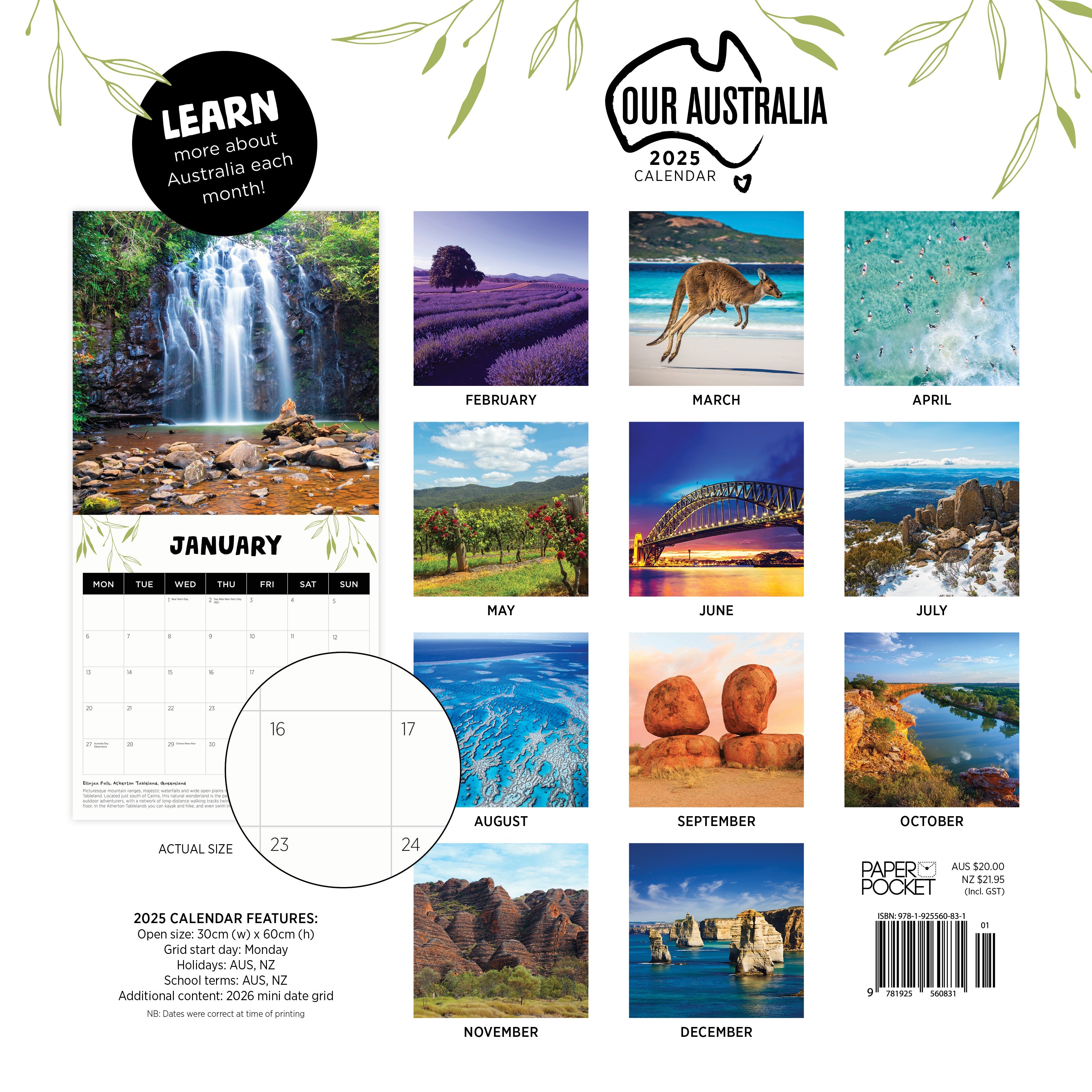 2025 Our Australia - Square Wall Calendar