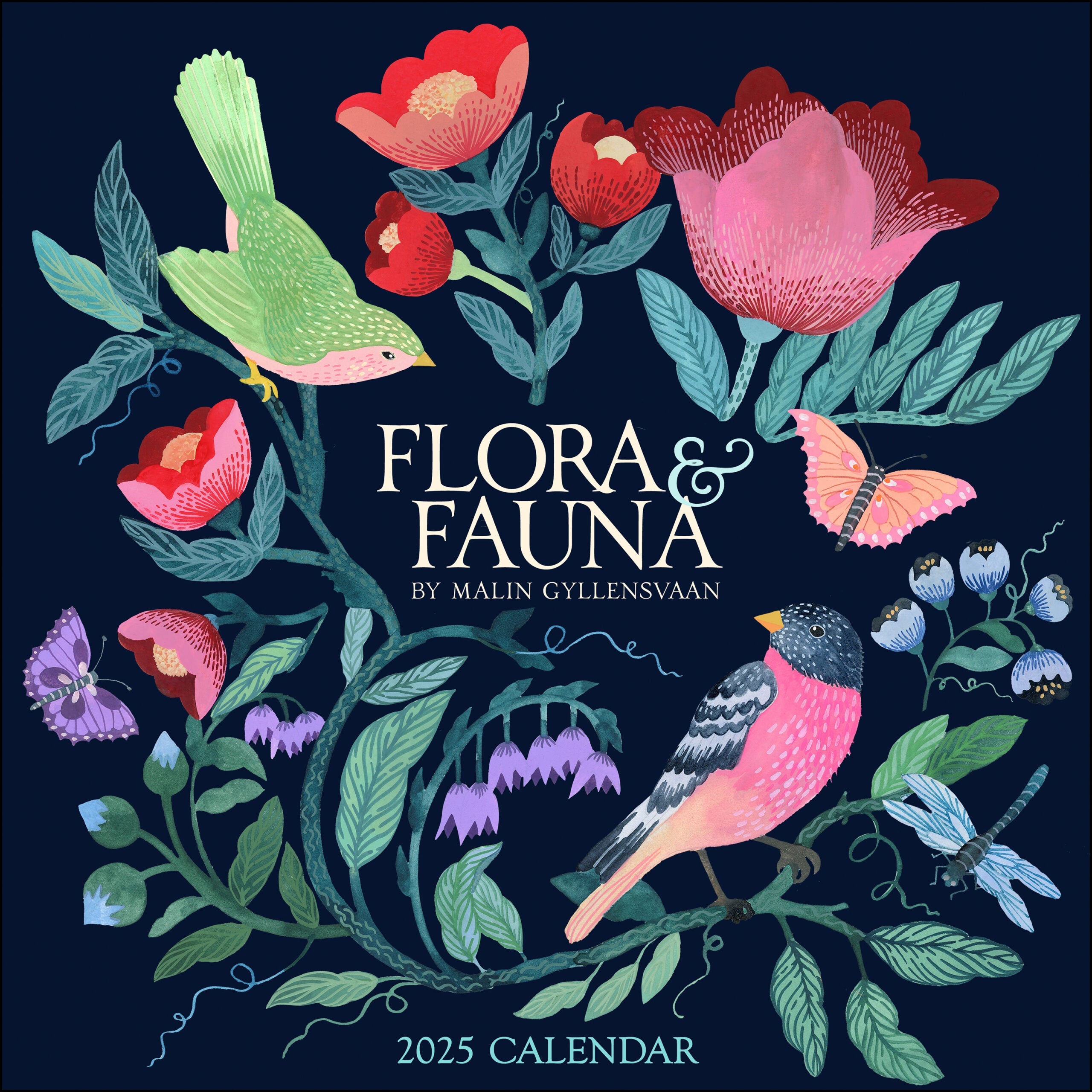 2025 Flora & Fauna By Malin Gyllensvaan - Square Wall Calendar