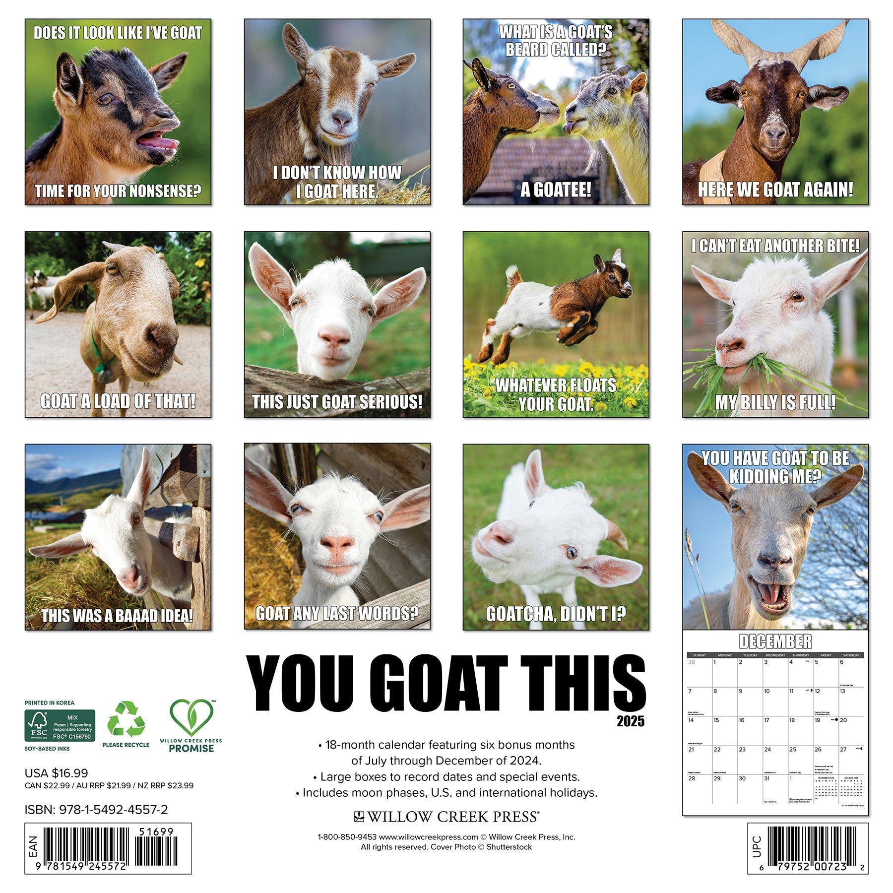 2025 You Goat This - Square Wall Calendar (US Only)