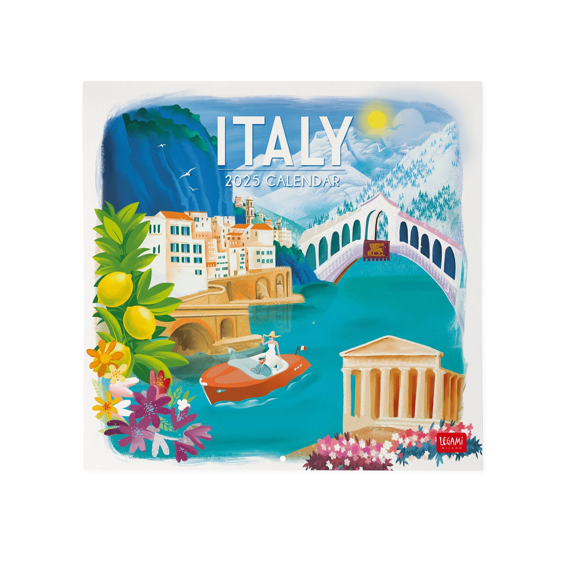 2025 Italy by Legami- Square Wall Calendar