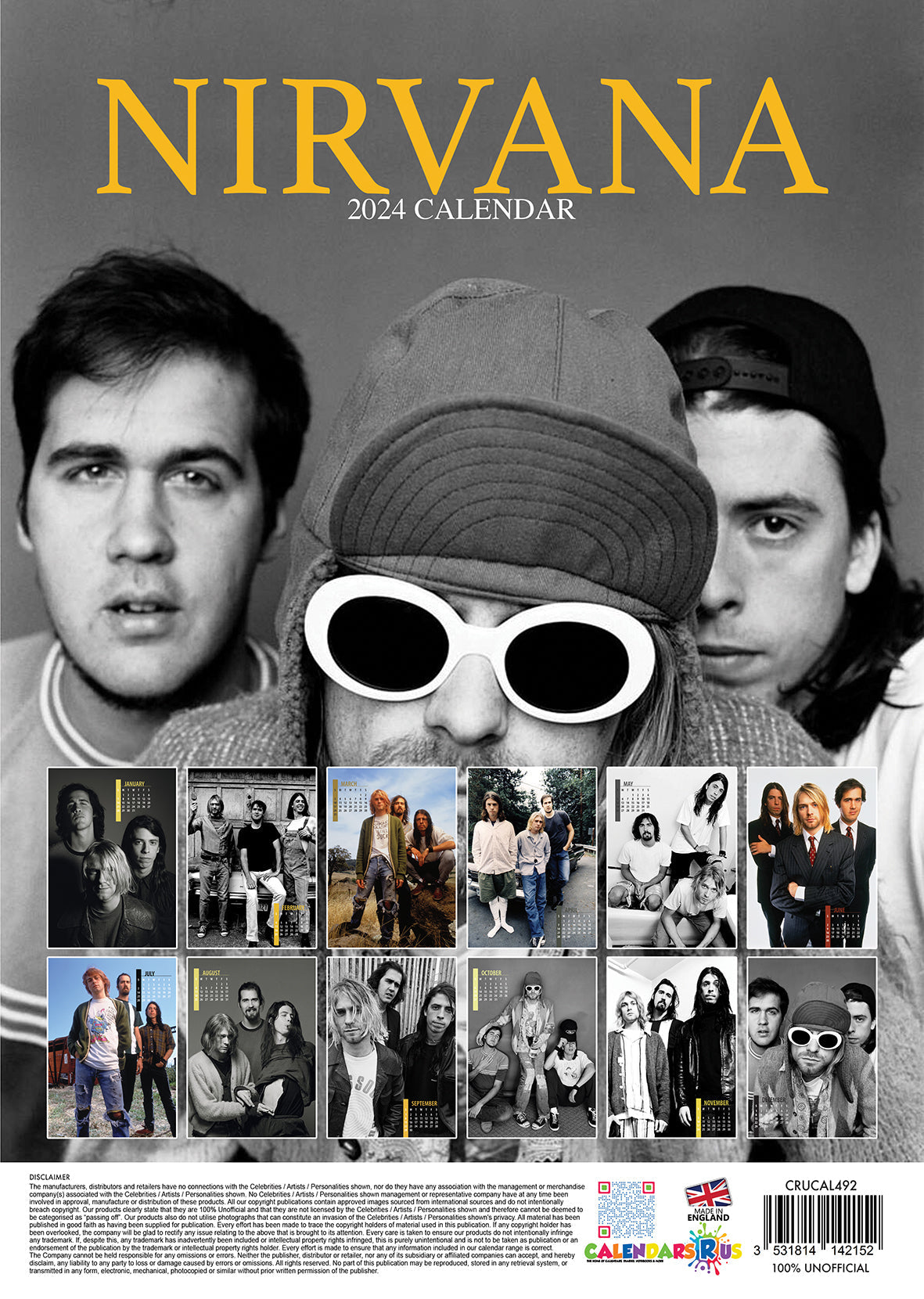 2024 Nirvana - A3 Wall Calendar  SOLD OUT