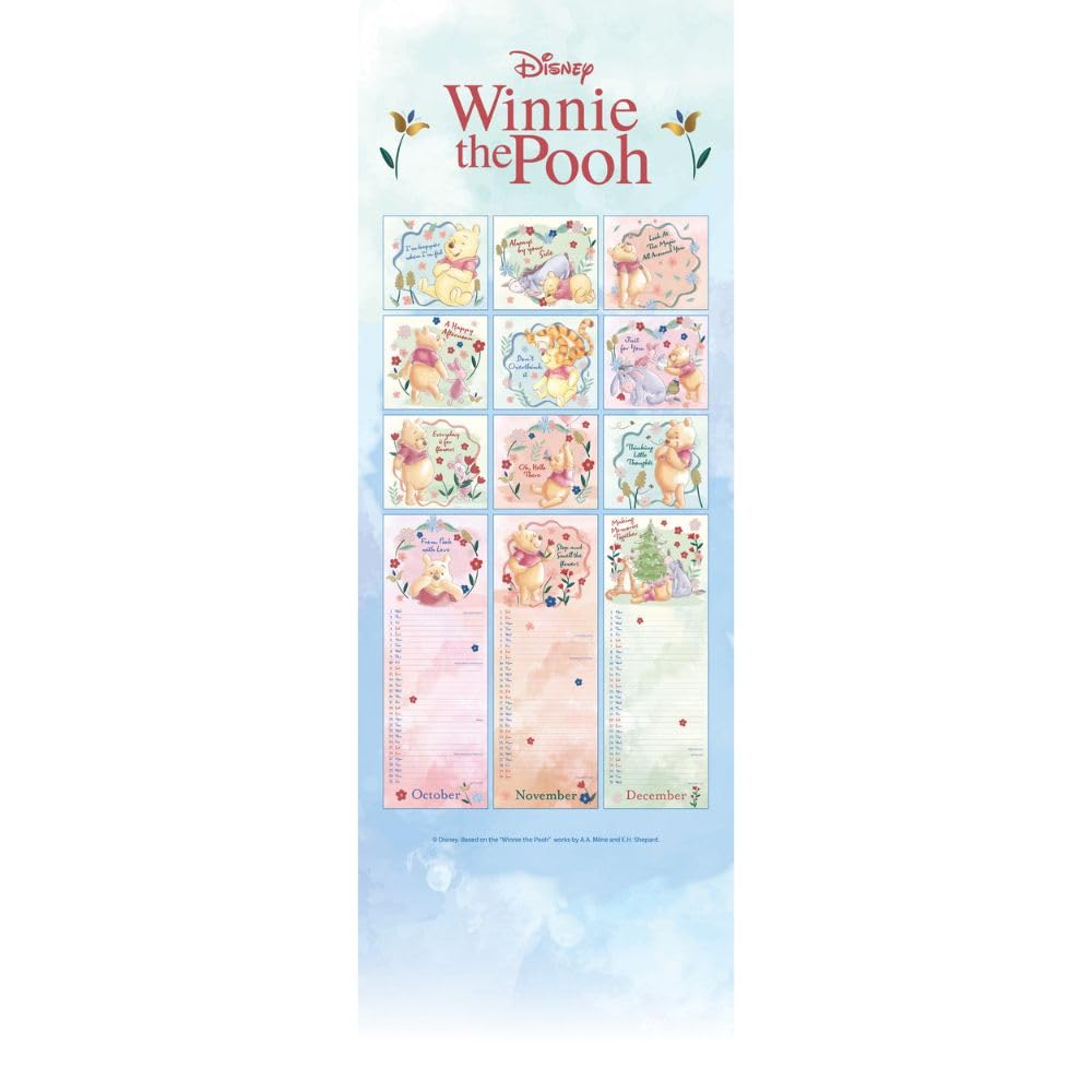 2025 Winnie The Pooh Sketchbook - Slim Wall Calendar