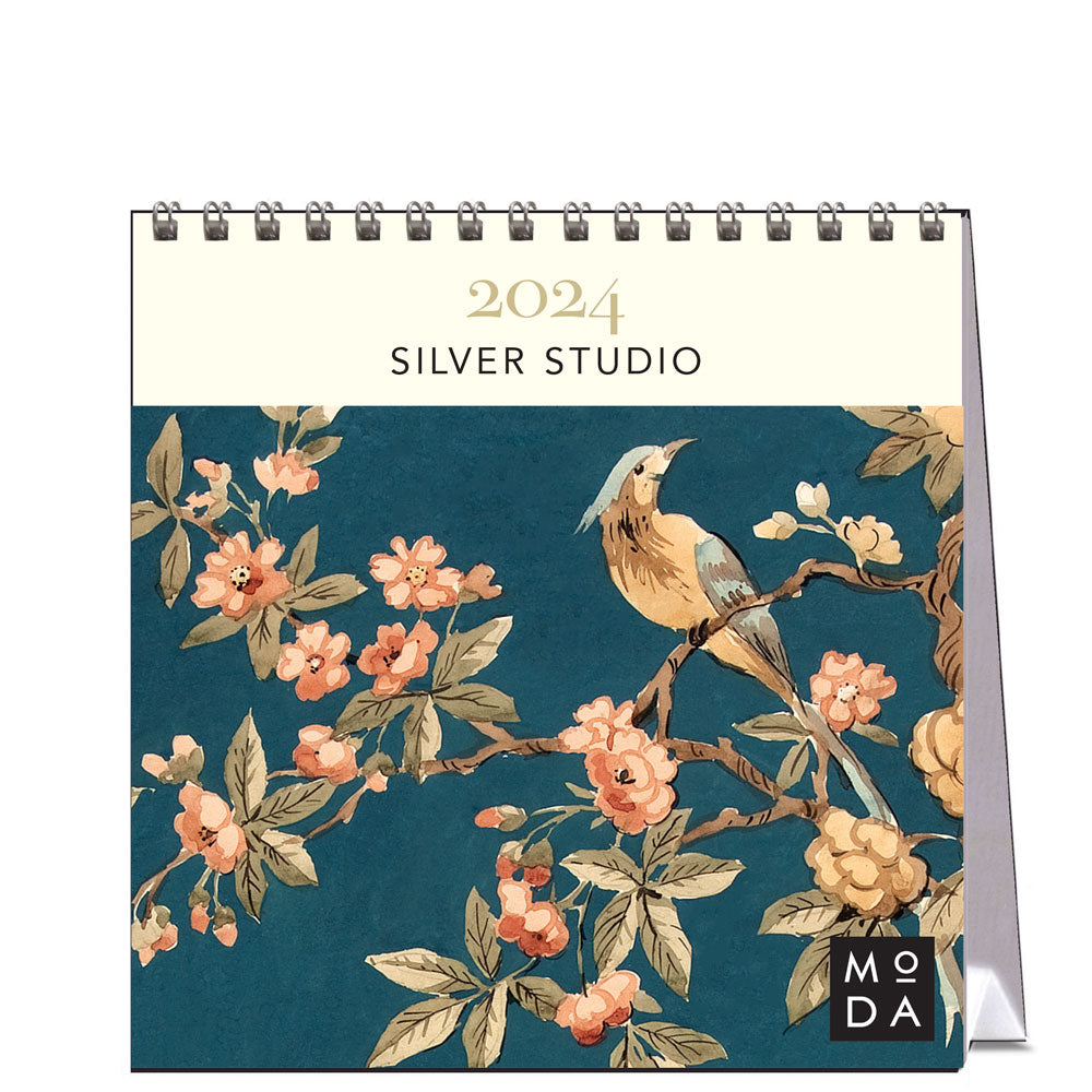 2024 Silver Studio - Desk Easel Calendar