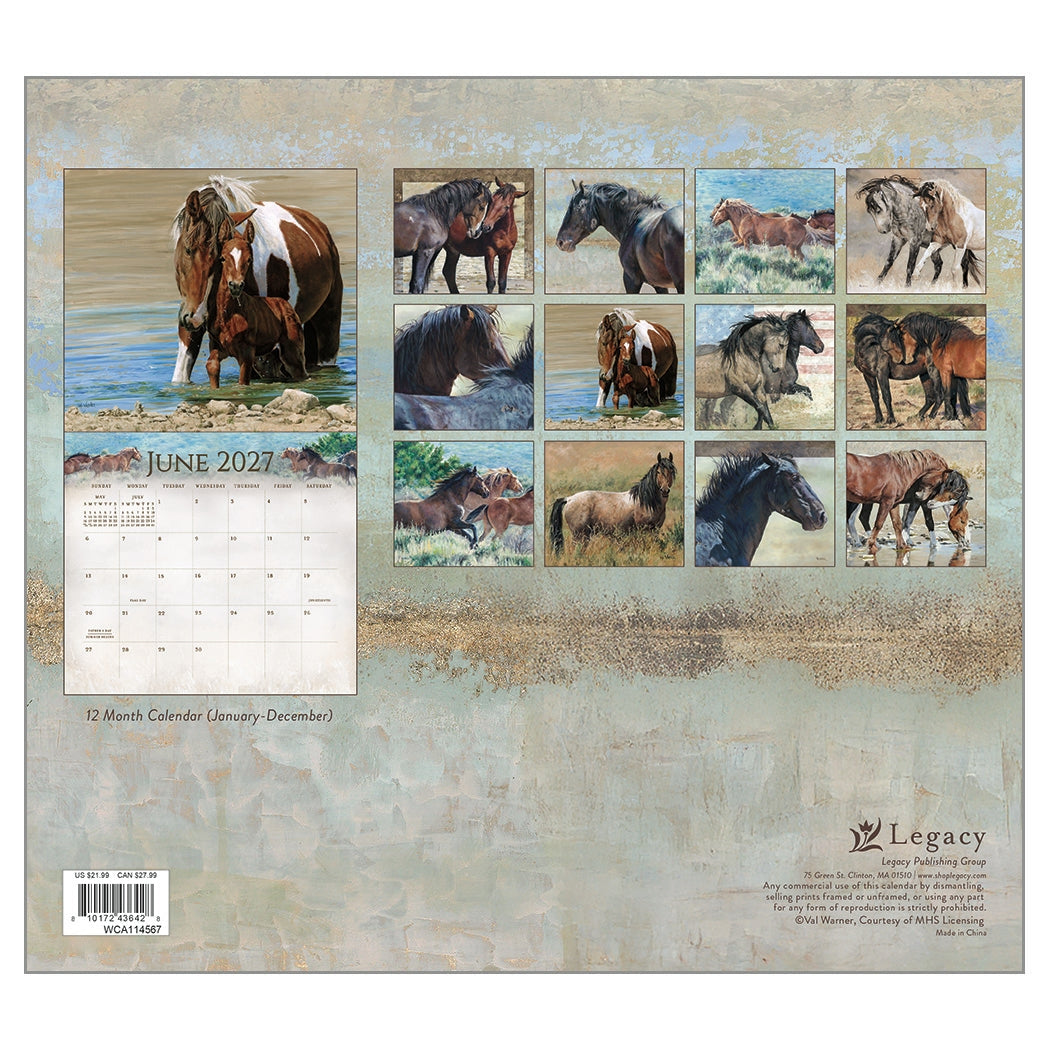 2027 Horses - Deluxe Wall Calendar by Sue Wanner