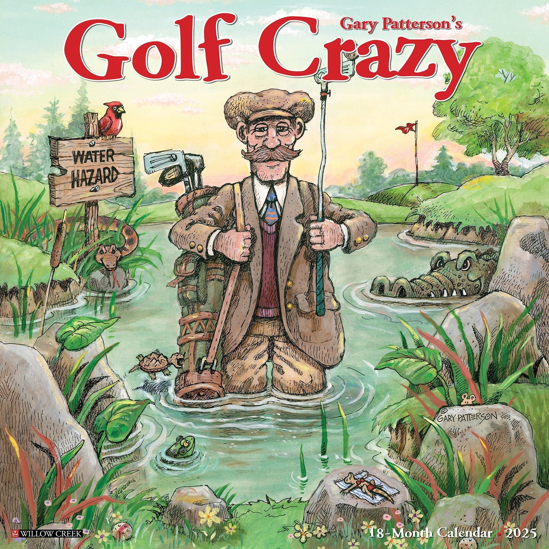 2025 Golf Crazy by Gary Patterson - Square Wall Calendar (US Only)