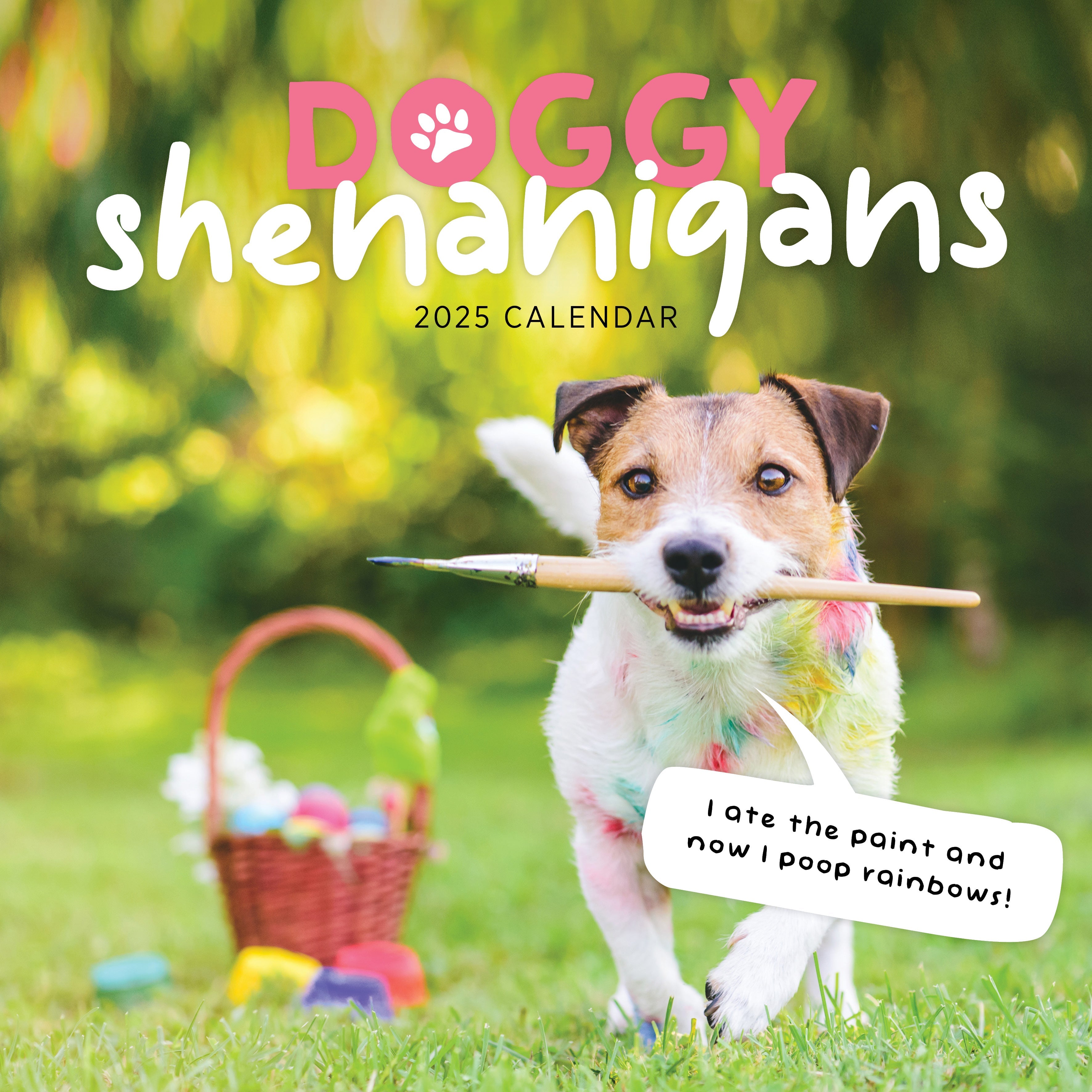 2025 Doggy Shenanigans - Square Wall Calendar