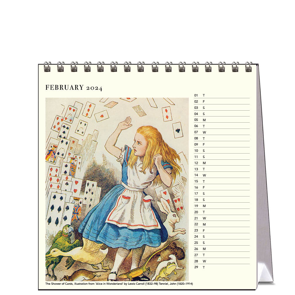 2024 Alice In Wonderland - Desk Easel Calendar
