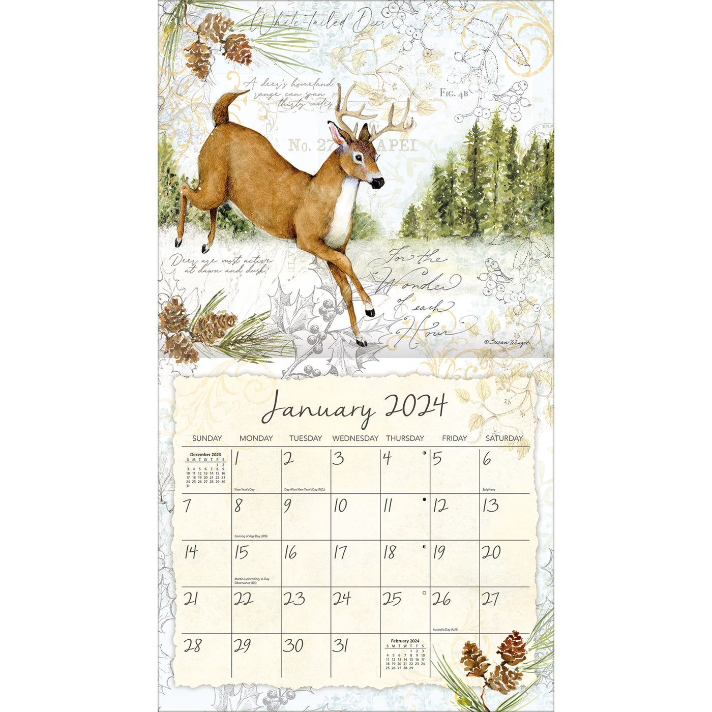 2024 LANG Field Guide By Susan Winget - Deluxe Wall Calendar