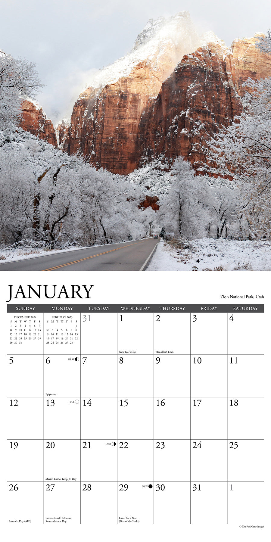 2025 America's Backroads - Square Wall Calendar (US Only)