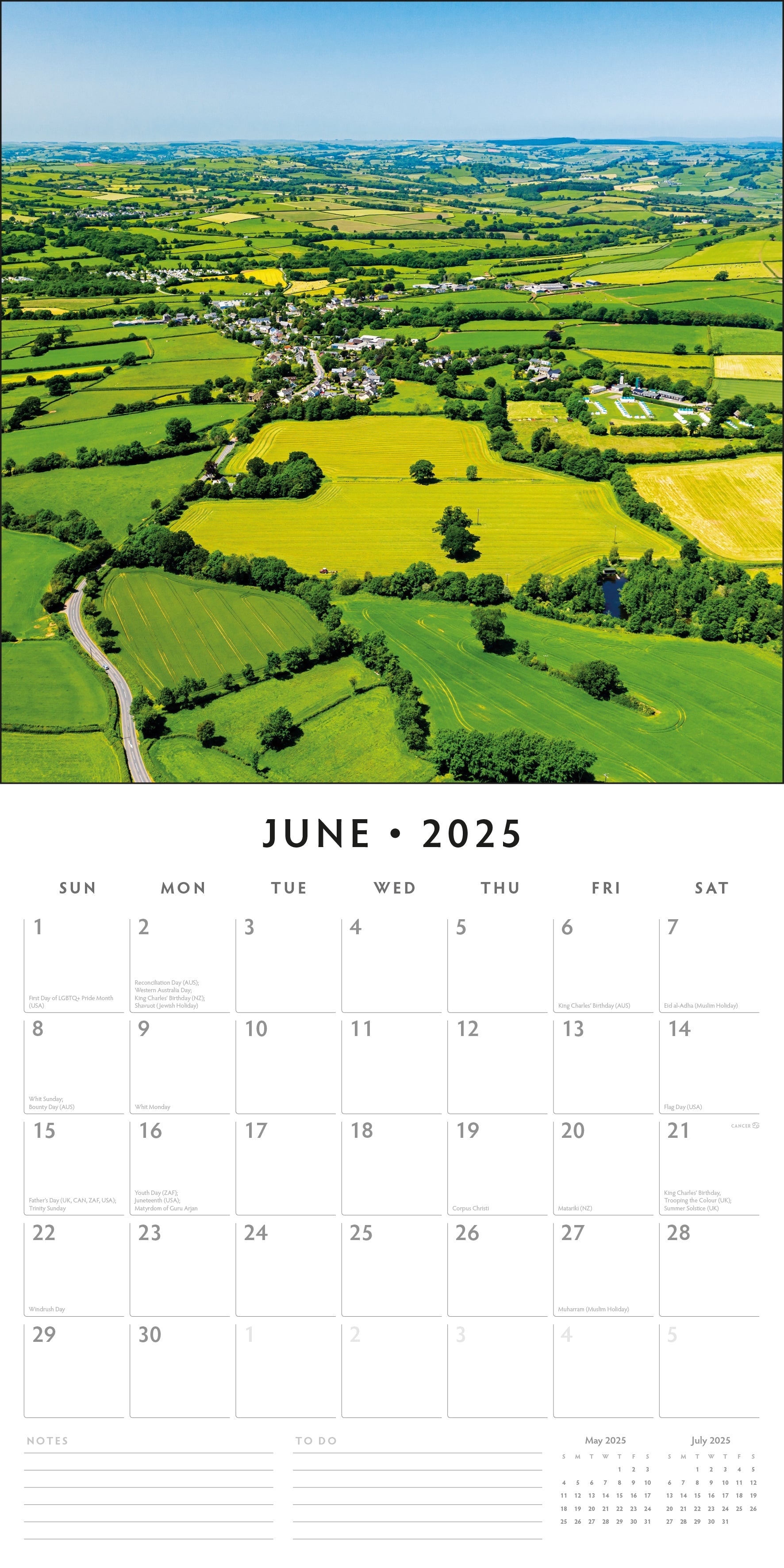 2025 Country Scenes - Square Wall Calendar