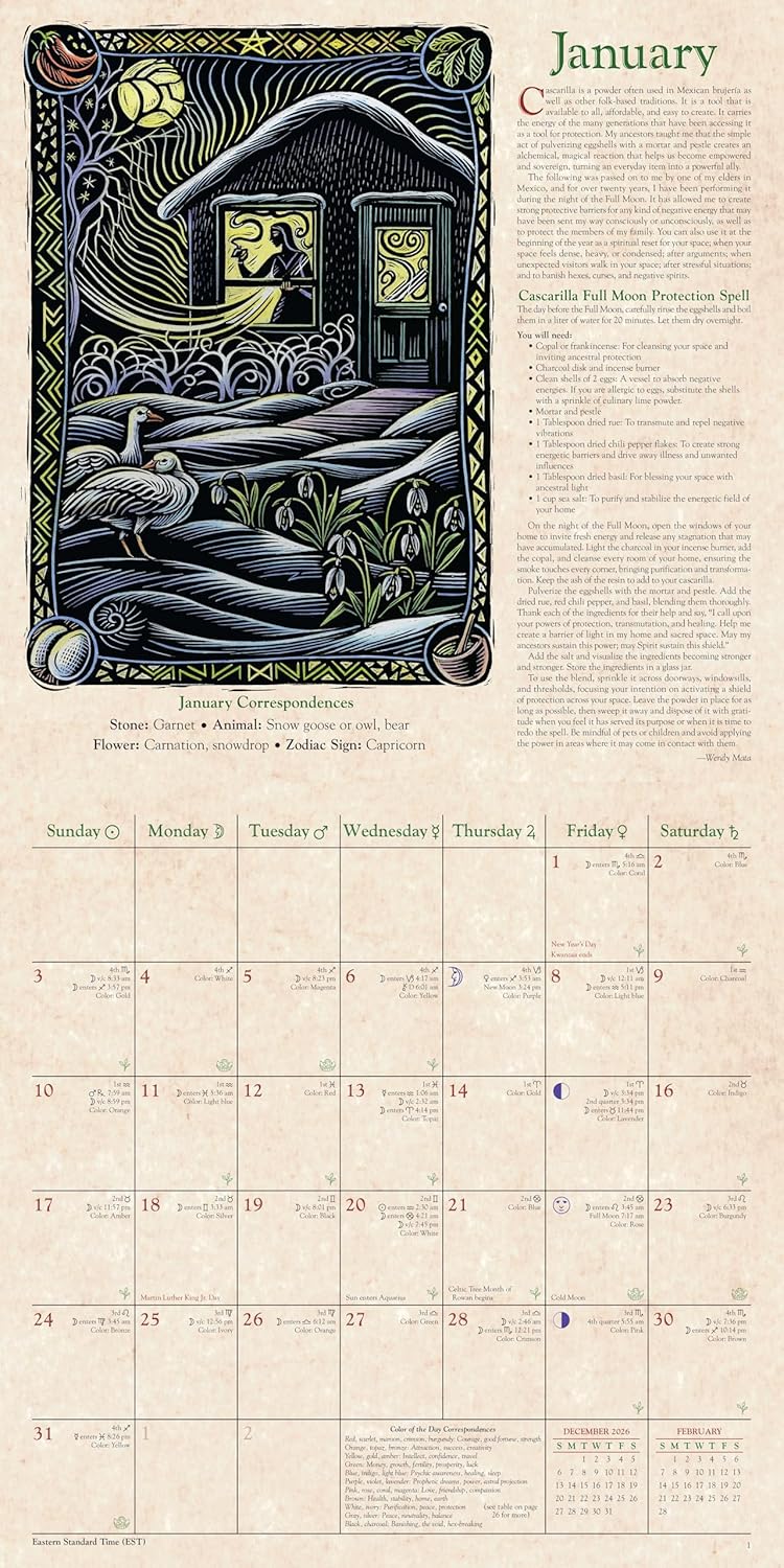 2027 Llewellyn's Witches' - Square Wall Calendar
