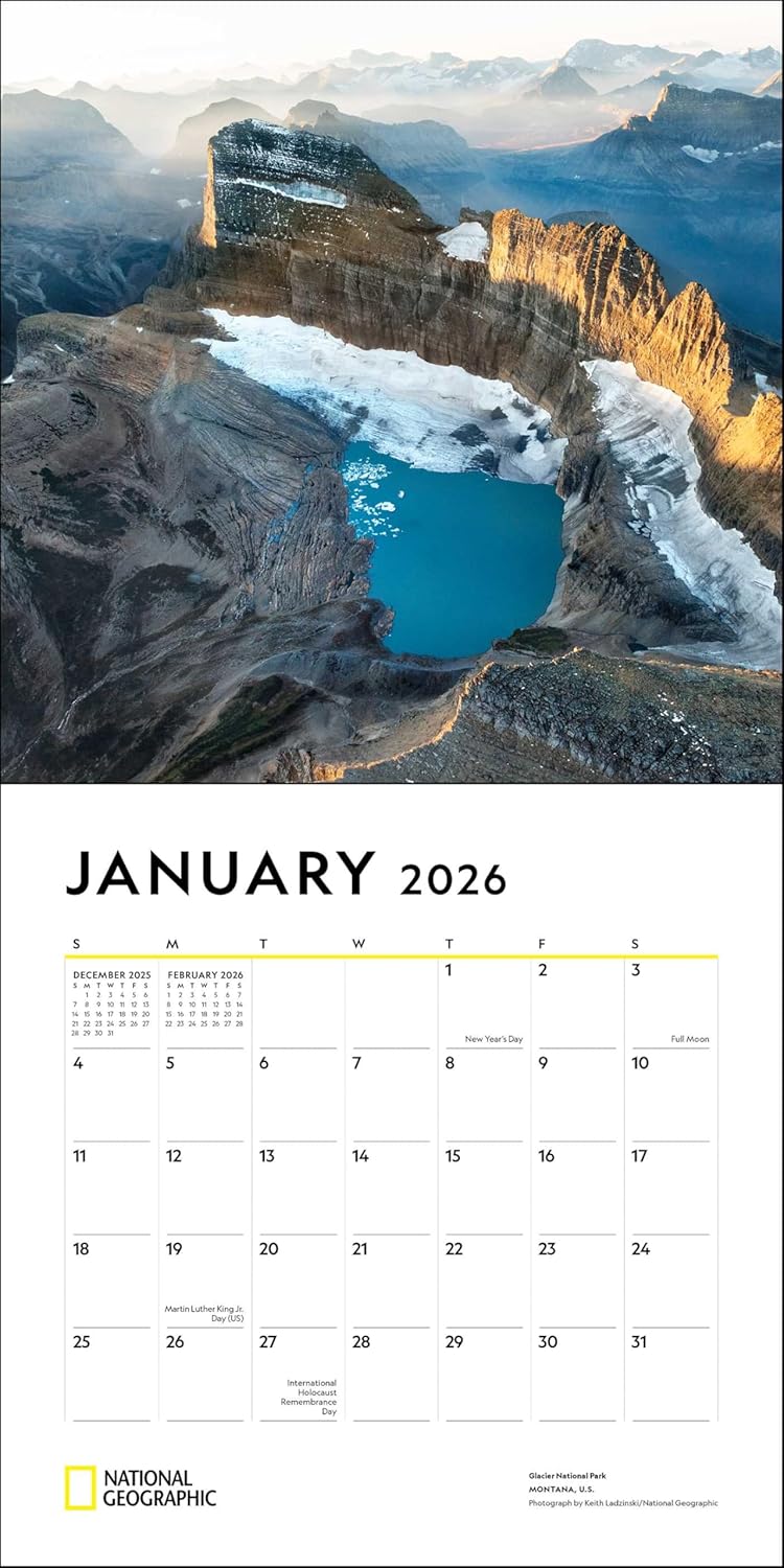 2026 National Parks: National Geographic - Square Wall Calendar