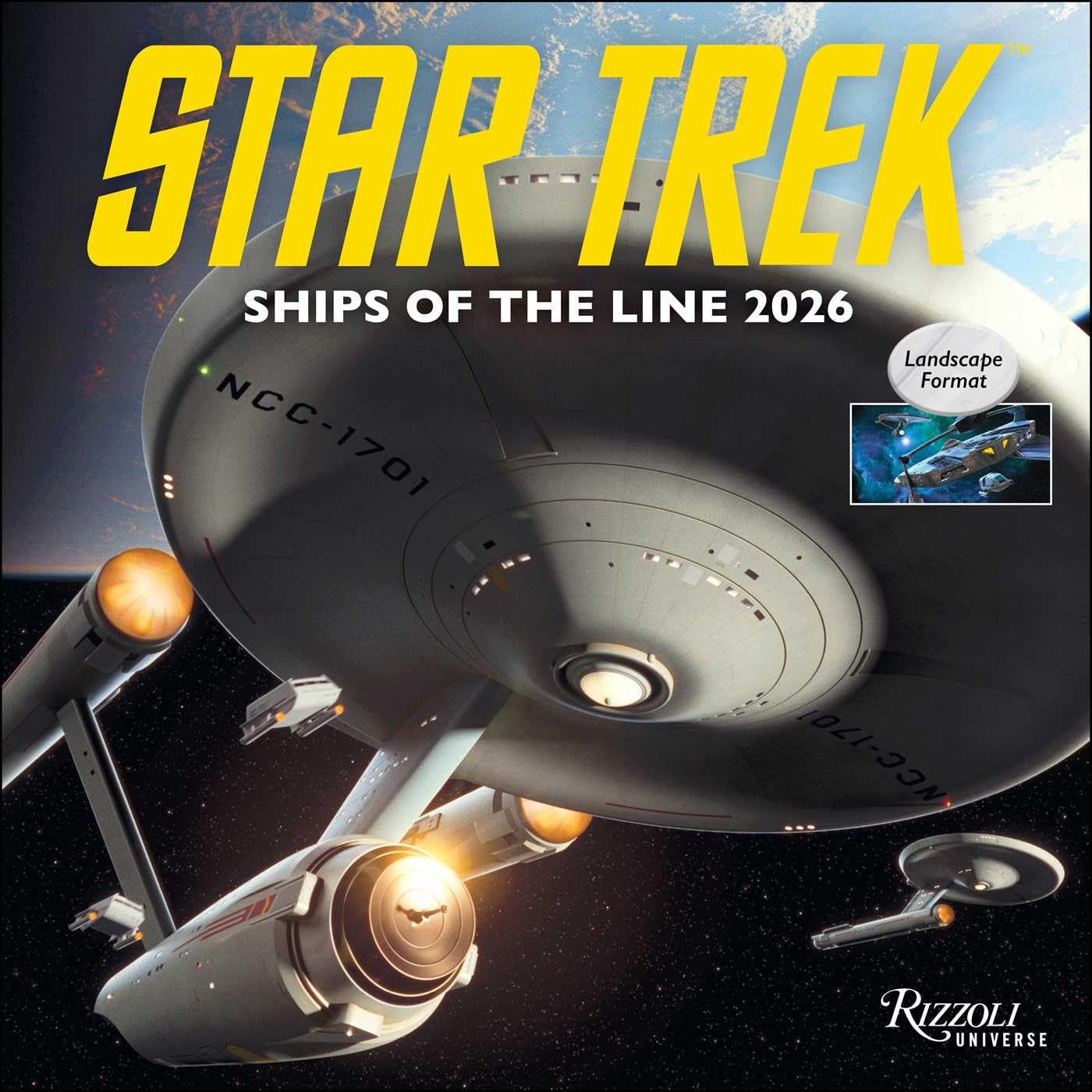 2026 Star Trek Ships Of The Line - Square Wall Calendar