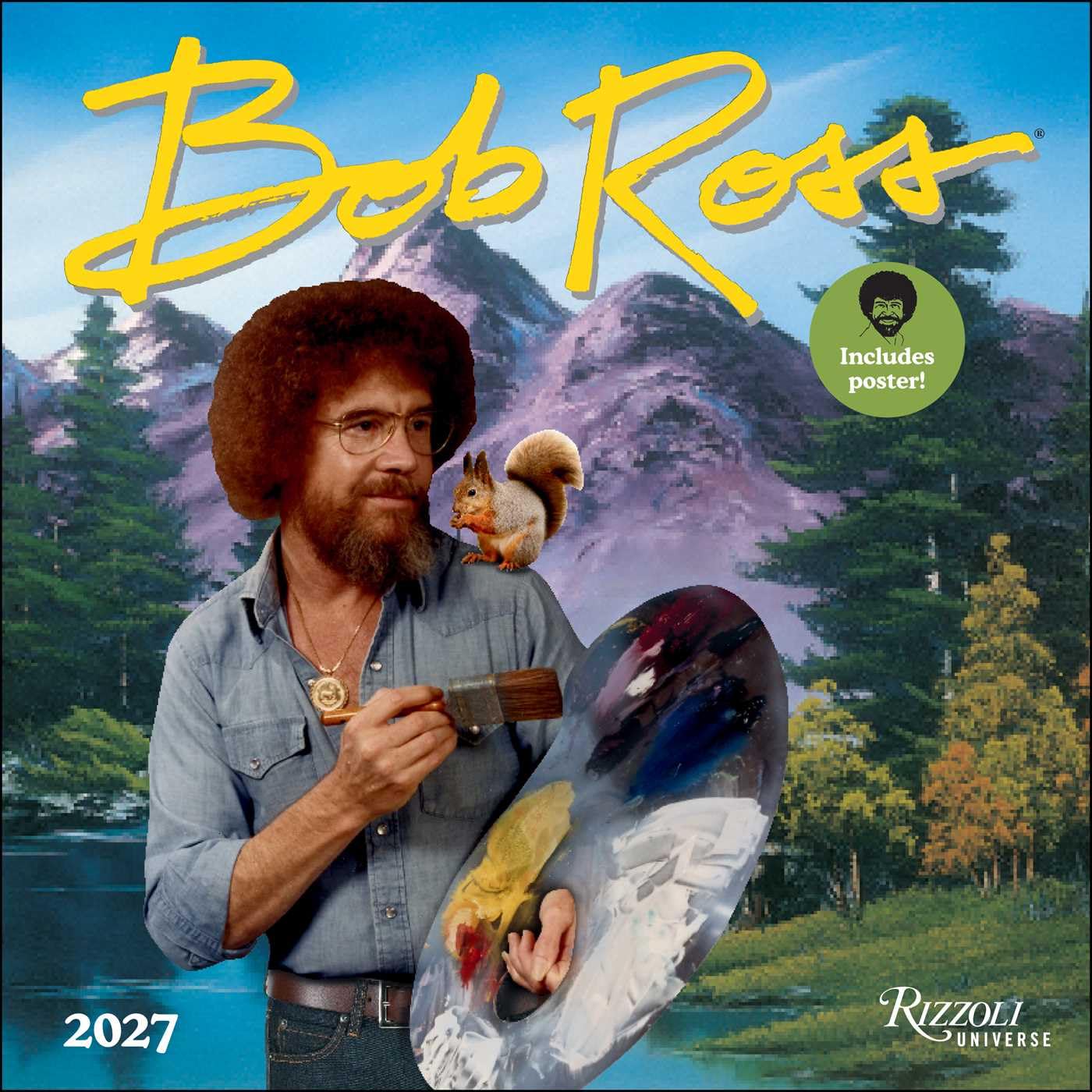 2027 Bob Ross - Square Wall Calendar