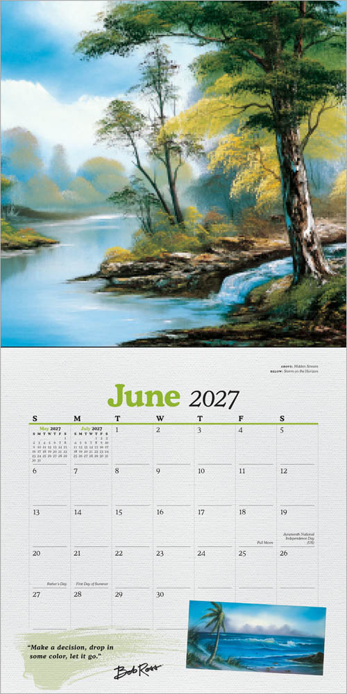 2027 Bob Ross - Square Wall Calendar