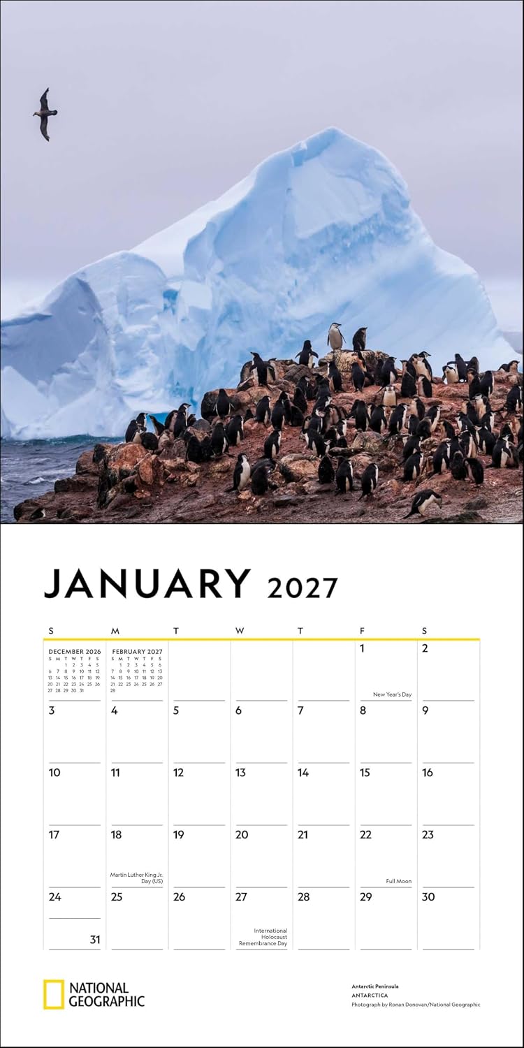 2027 Most Beautiful Places: Nat Geo - Square Wall Calendar