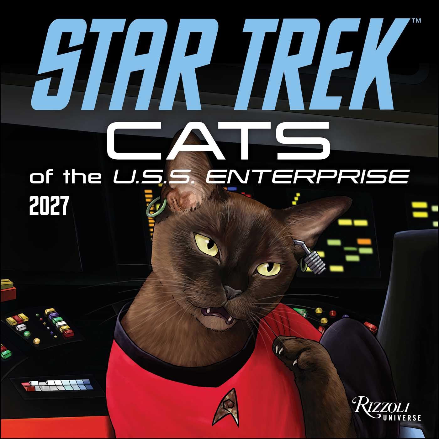 2027 Star Trek Cats - Square Wall Calendar