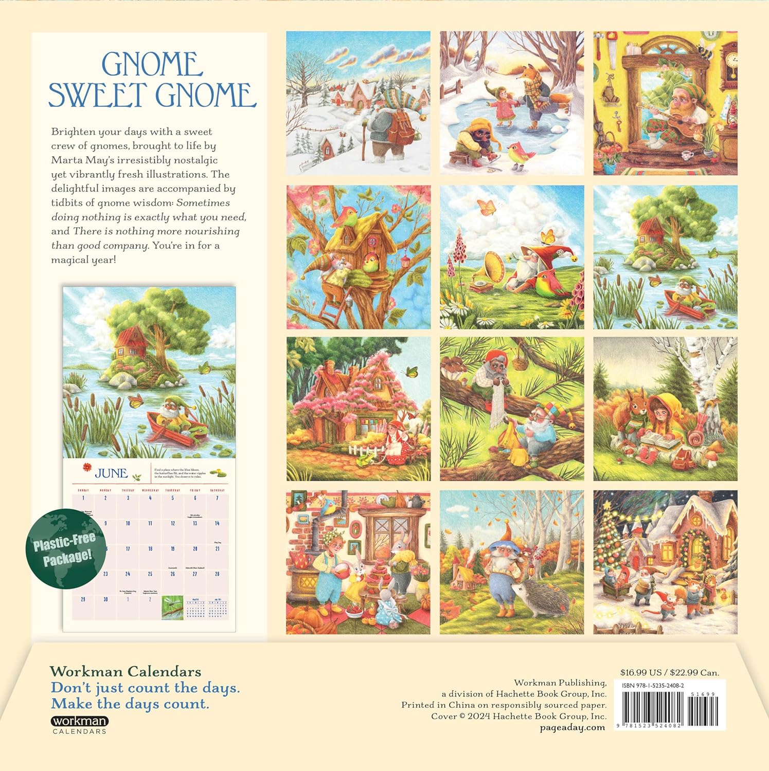 2025 Gnome Life - Square Wall Calendar