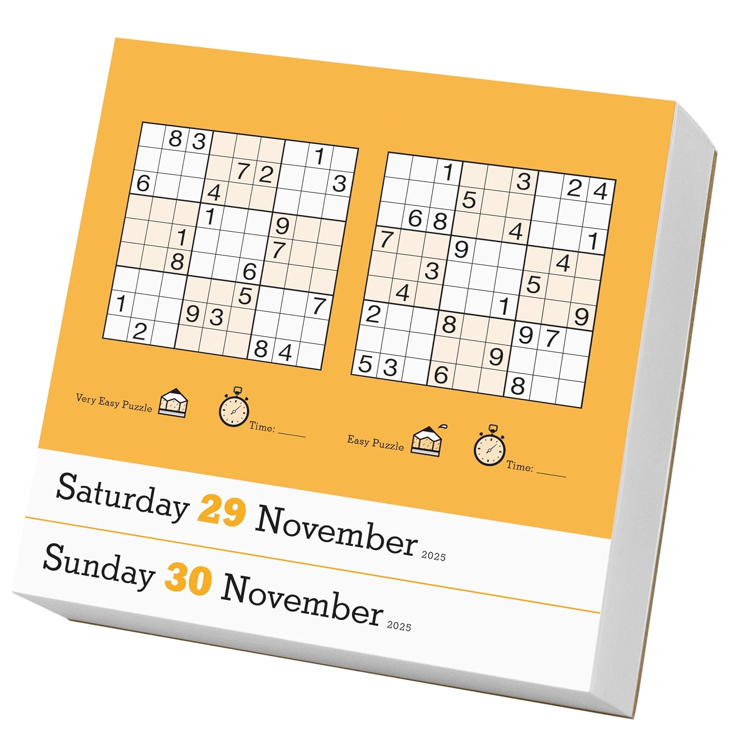 2025 Original Sudoku - Daily Boxed Page-A-Day Calendar