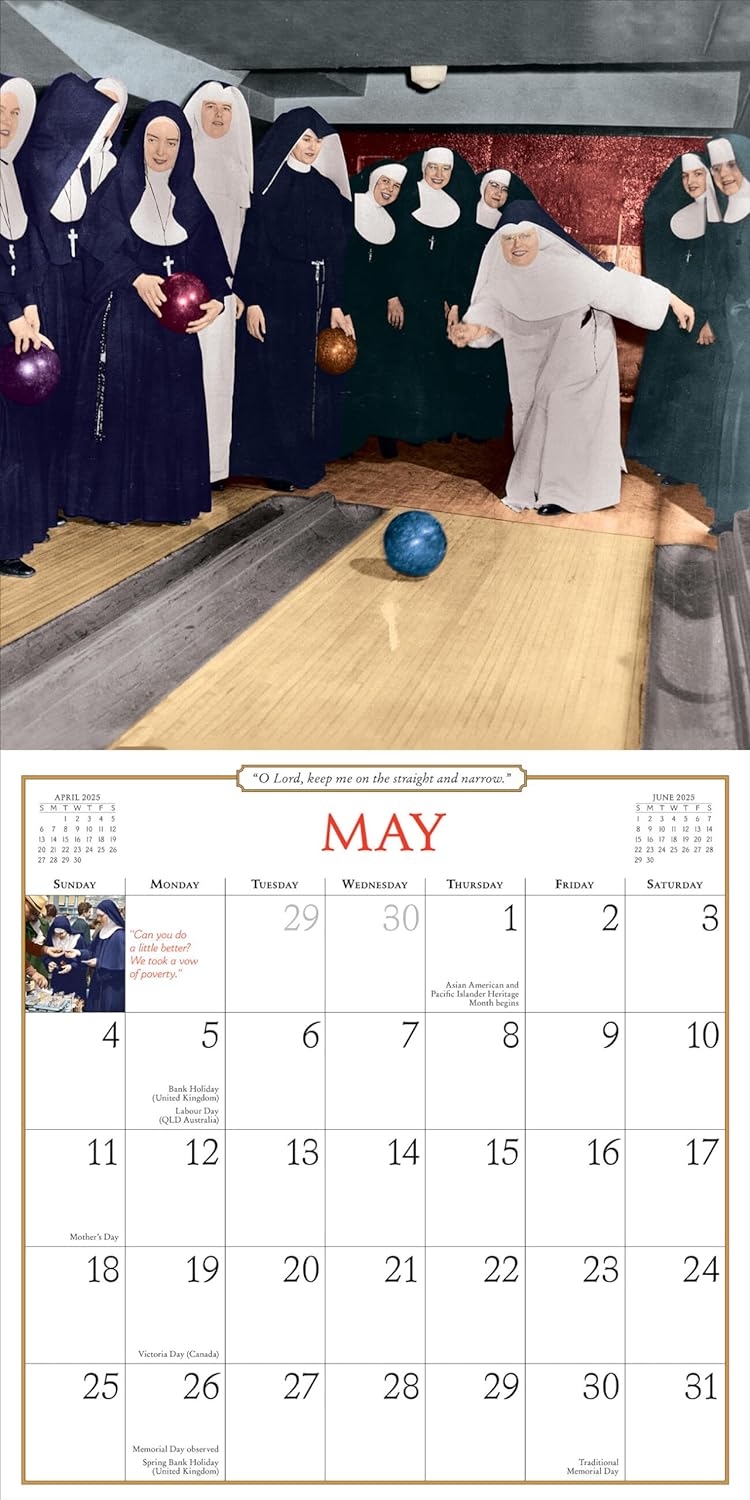 2025 Nuns Having Fun - Square Wall Calendar