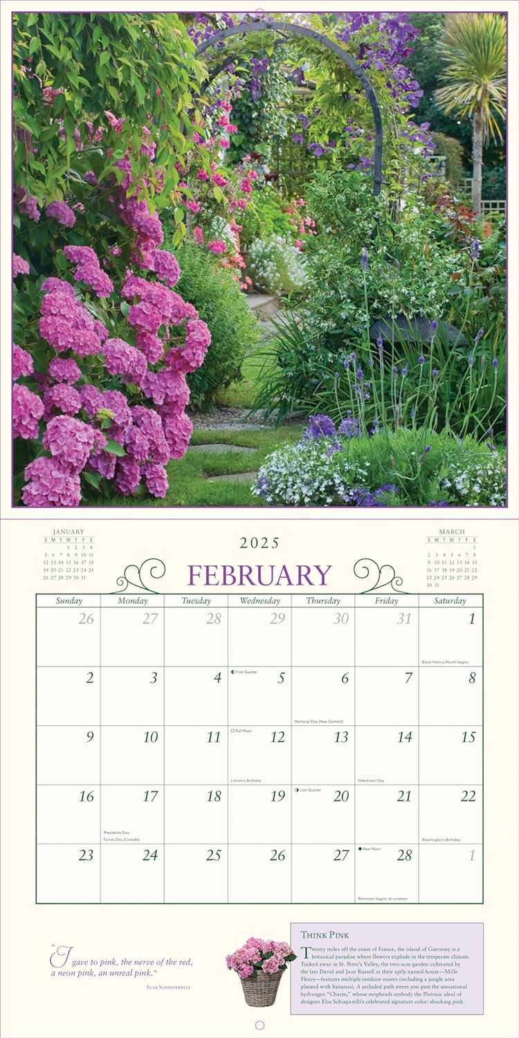 2025 Secret Garden - Square Wall Calendar